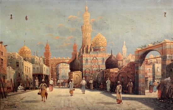 Henri Carnier (1800-1868) Arab street scenes 14.5 x 22.5in.